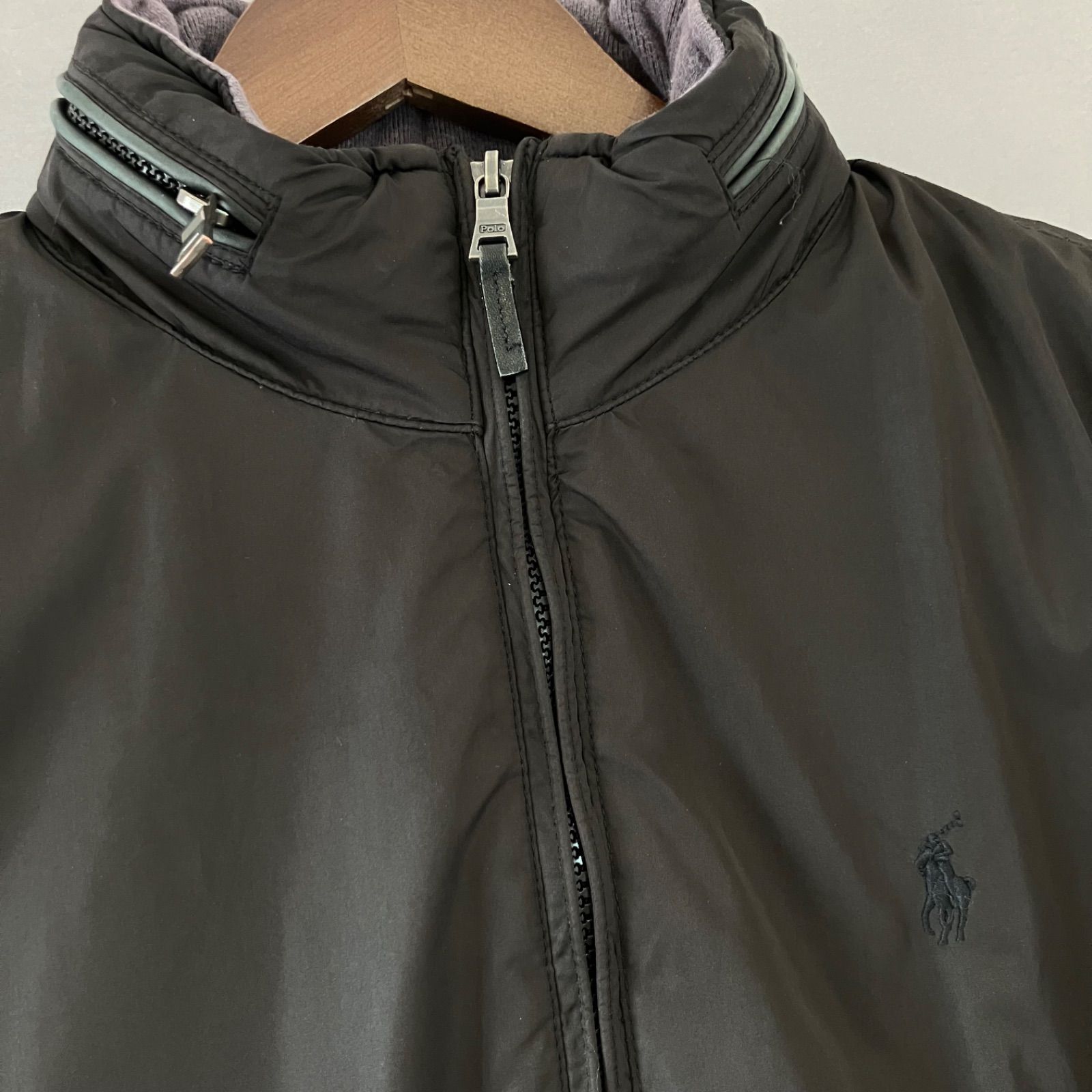00's  ポロ ラルフローレン ジップアップ 中綿ジャケット 牛革 00's POLO by Ralph Lauren ポロ バイ ラルフローレン ジップ