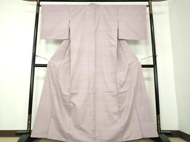 平和屋着物●結城紬 色無地 枯野色 正絹 ♥ DAAY1533ps