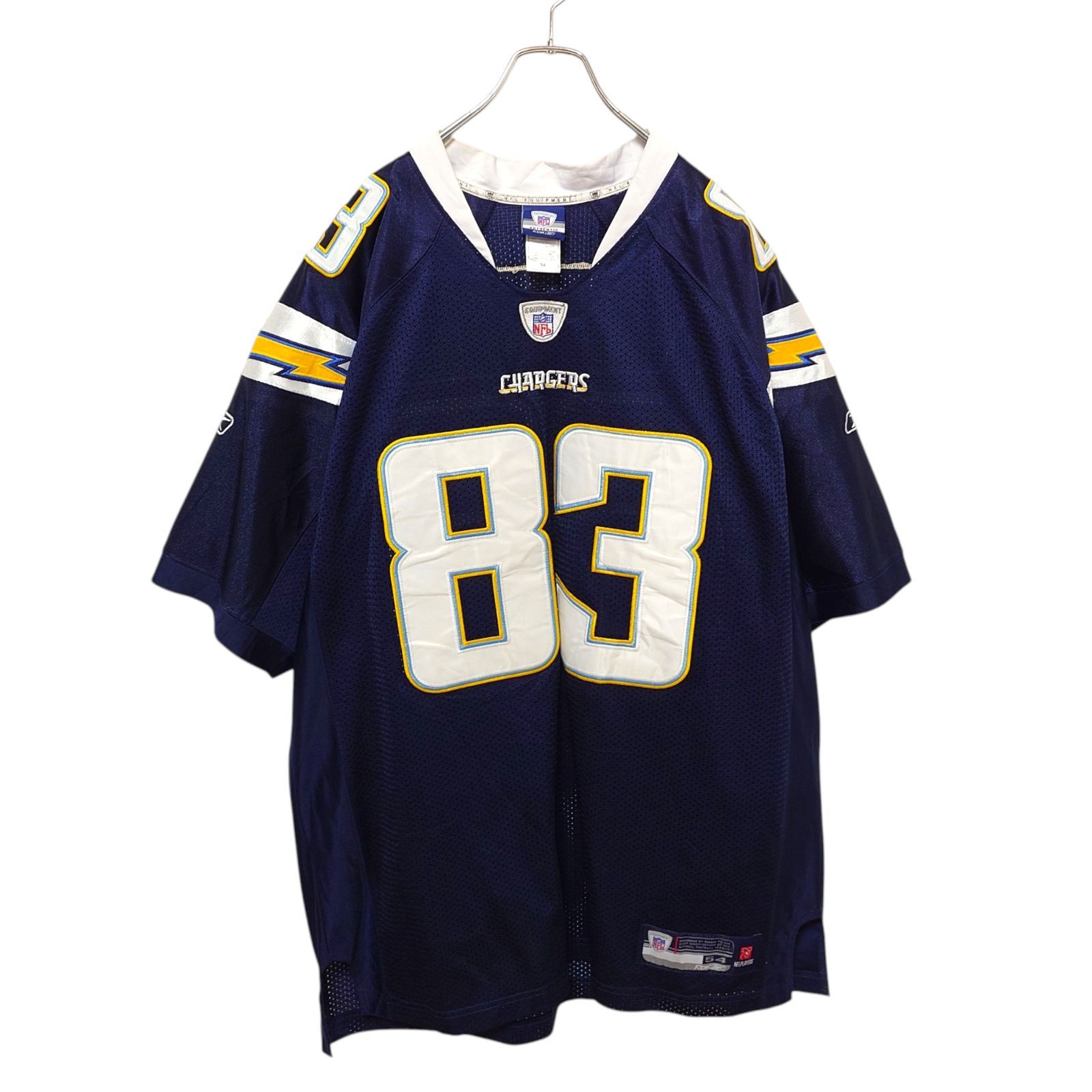 USA 古着 NFL ゲームシャツ サンディエゴチャージャーズ ロゴ ホワイト 00年代 LOGO7 NFL サンディエゴ・チャージャーズ チームロゴ 刺繍