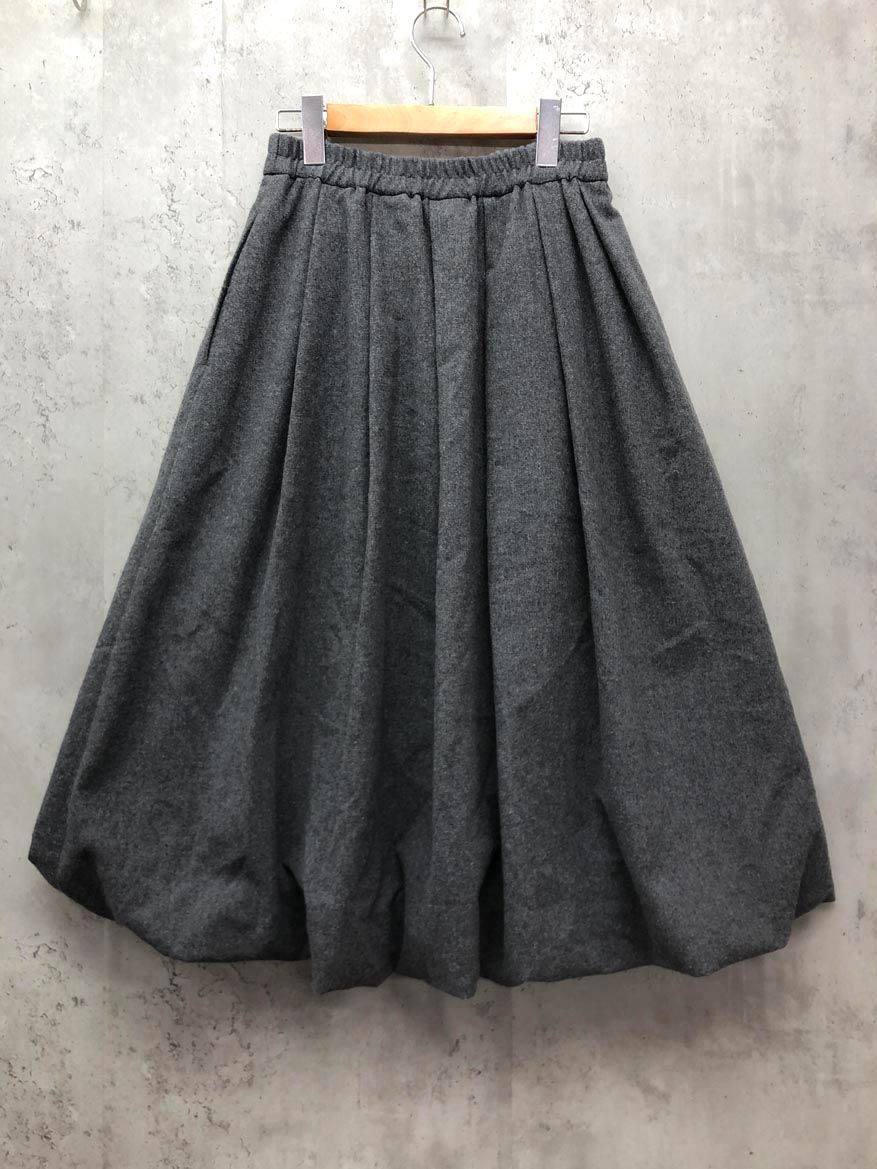 MidiUmi ミディウミ バルーン スカート ウール混 スカート グレー ◆ ◎レディース