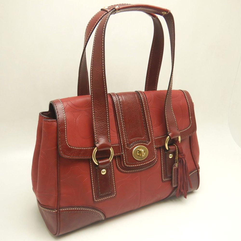 COACH コーチ 11332 ハンドバッグ レザー ボルドー/252960【中古
