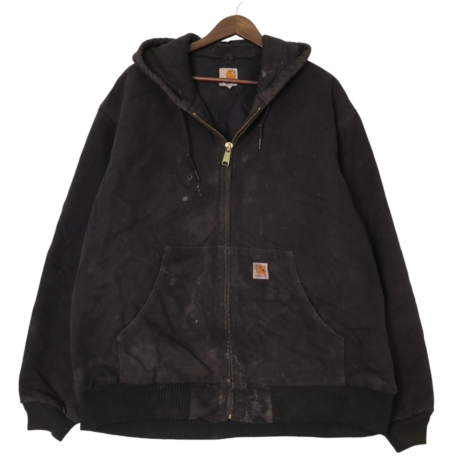 USA製 Carhartt カーハート アクティブジャケット ワーク ブラック (メンズ XL) 中古 古着 A2255