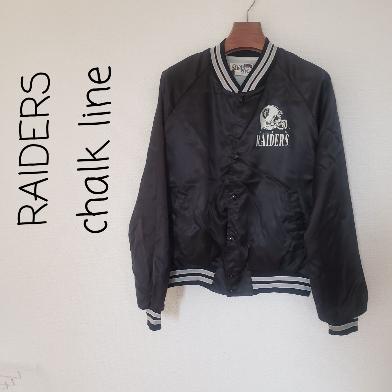 Chalk Line RAIDERS レイダース　スタジャン　Lサイズ Chalk Line Raiders スタジャン L ブラック Chalk Line RAIDERS