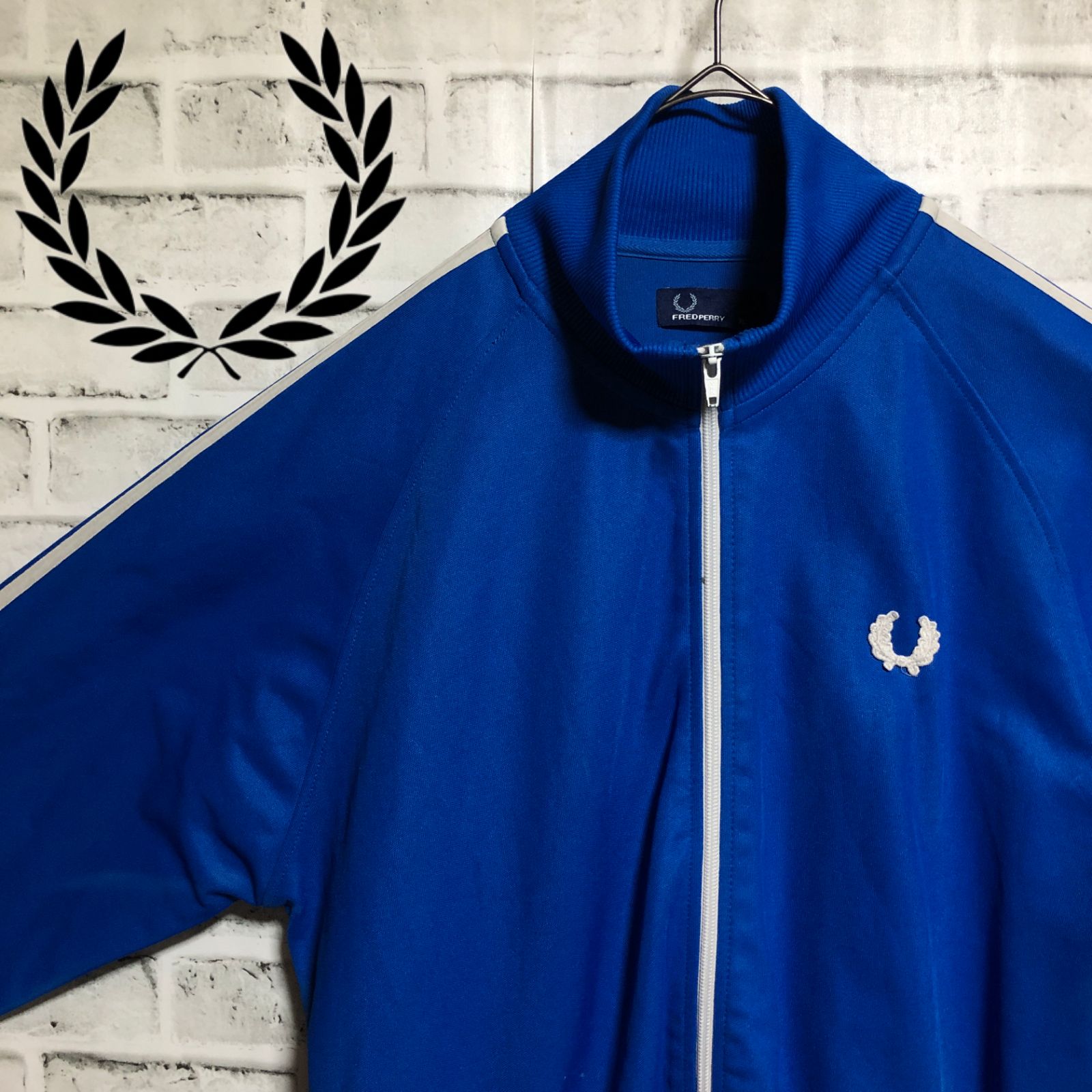 Fred Perry⭐️トラックジャケット L 刺繍月桂樹⭐️ポルトガル製 ブルー-