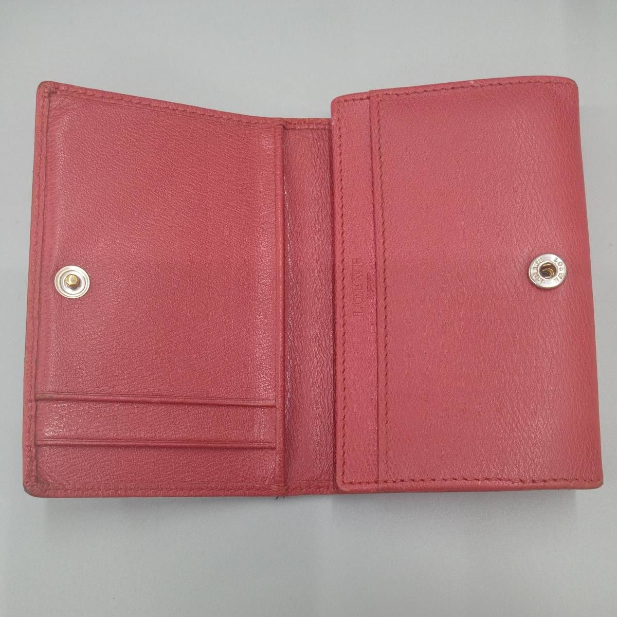 LOEWE ロエベ 4310-11 カードケース 名刺入れ レッド 5ポケット ハイ 
