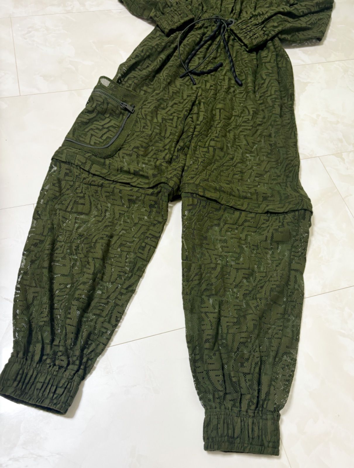 FENDI フェンディ ジャンプスーツ オールインワン ズッカ カーキ