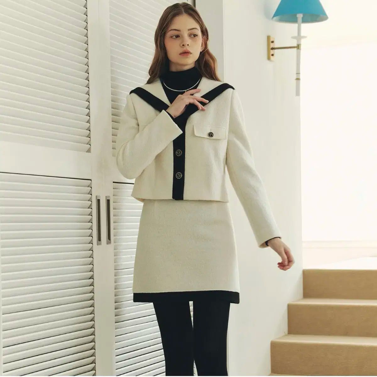 セットアップ 定価35万 XEROストリート ウールジャケット ウールスカート セットアップ セット