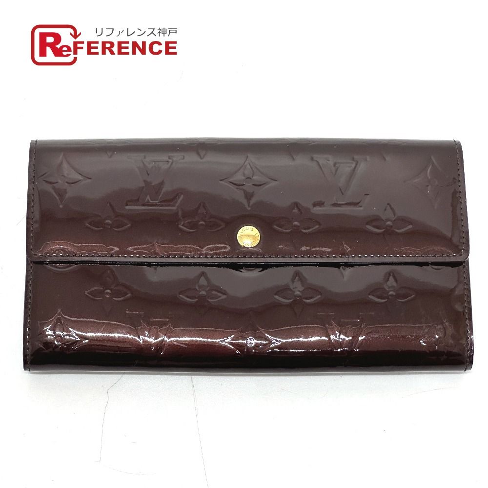 LOUIS VUITTON ルイヴィトン 長財布 ポルトフォイユ サラ M90152 モノグラムヴェルニ アマラント