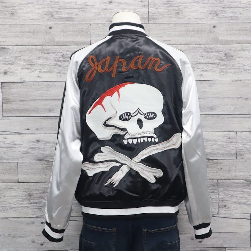 新品 メンズ スカジャン 朧 ブルゾン アウター ジャケット スカル