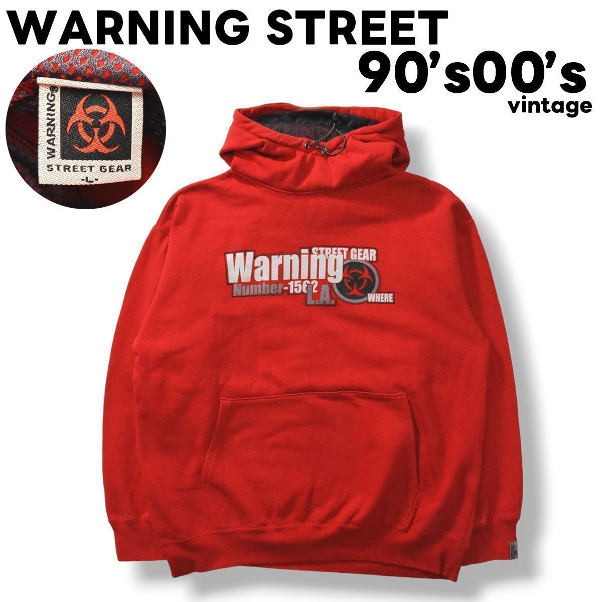 90s00sヴィンテージ WARNING STREET GEAR ロゴプリント