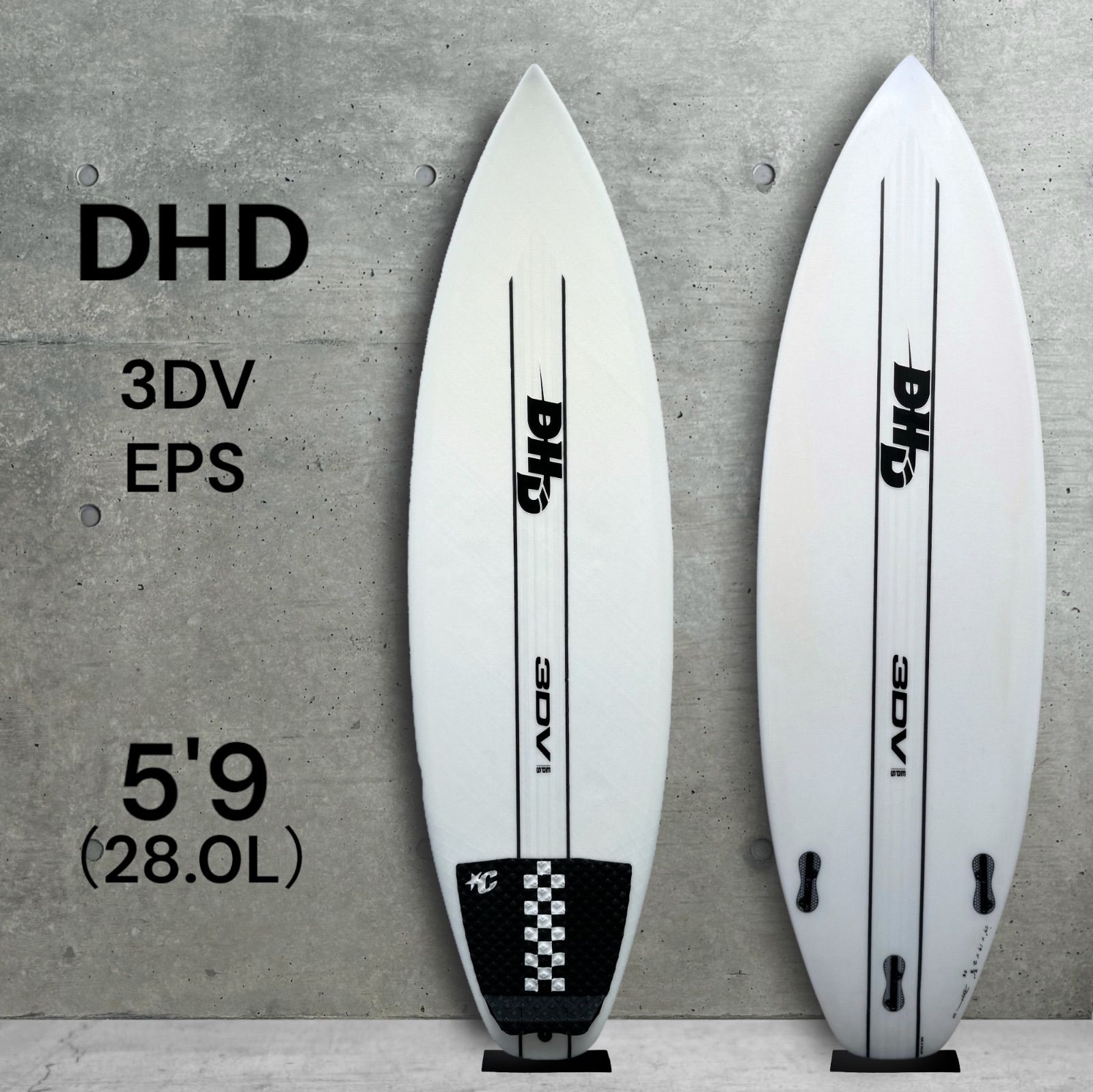 美中古 DHD ダレンハンドレー 3DV EPS 5'9 サーフボード 28.0L ショートボード 小波パフォーマンス