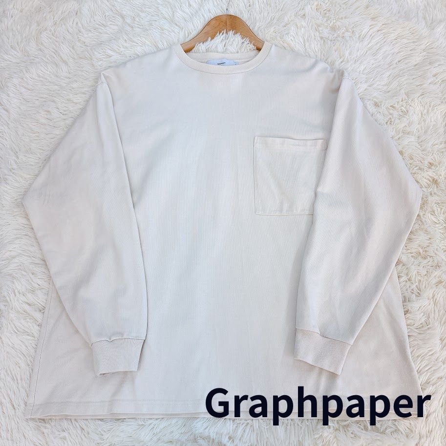 Graphpaper グラフペーパー GU193-70025 Heavy Weight L S Oversized Tee ヘビーウェイト オーバーサイズ ロングTシャツ 長袖