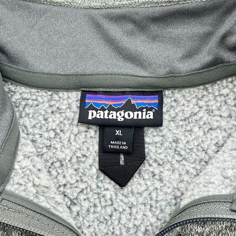 パタゴニア patagonia ベターセーター ハーフジップ フリース ジャケット 企業 ロゴ 刺繍 ミックスカラー サイズ：メンズ XL  ビッグサイズ グレー系 - メルカリ