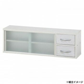 カウンター上収納ラック アウトレット 90幅 オークWH 52286 不二貿易