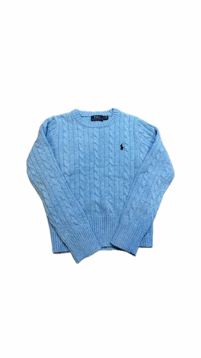 ポロ Ralph Lauren ラルフローレン ケーブルニット 青 S