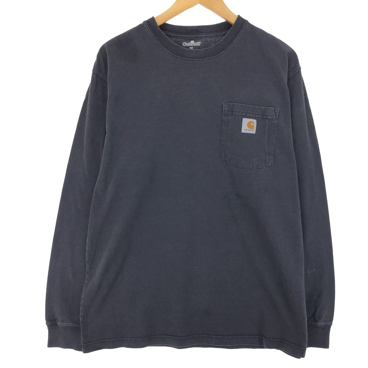 古着 カーハート Carhartt 無地ポケットロングTシャツ ロンT メンズM/eaa450605