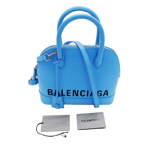 バレンシアガ BALENCIAGA バッグ レディース ブランド ハンドバッグ ショルダーバッグ 2way レザー ヴィルトップ ハンドルS  ライトブルー 550645 可愛い カジュアル 【中古】 - メルカリ