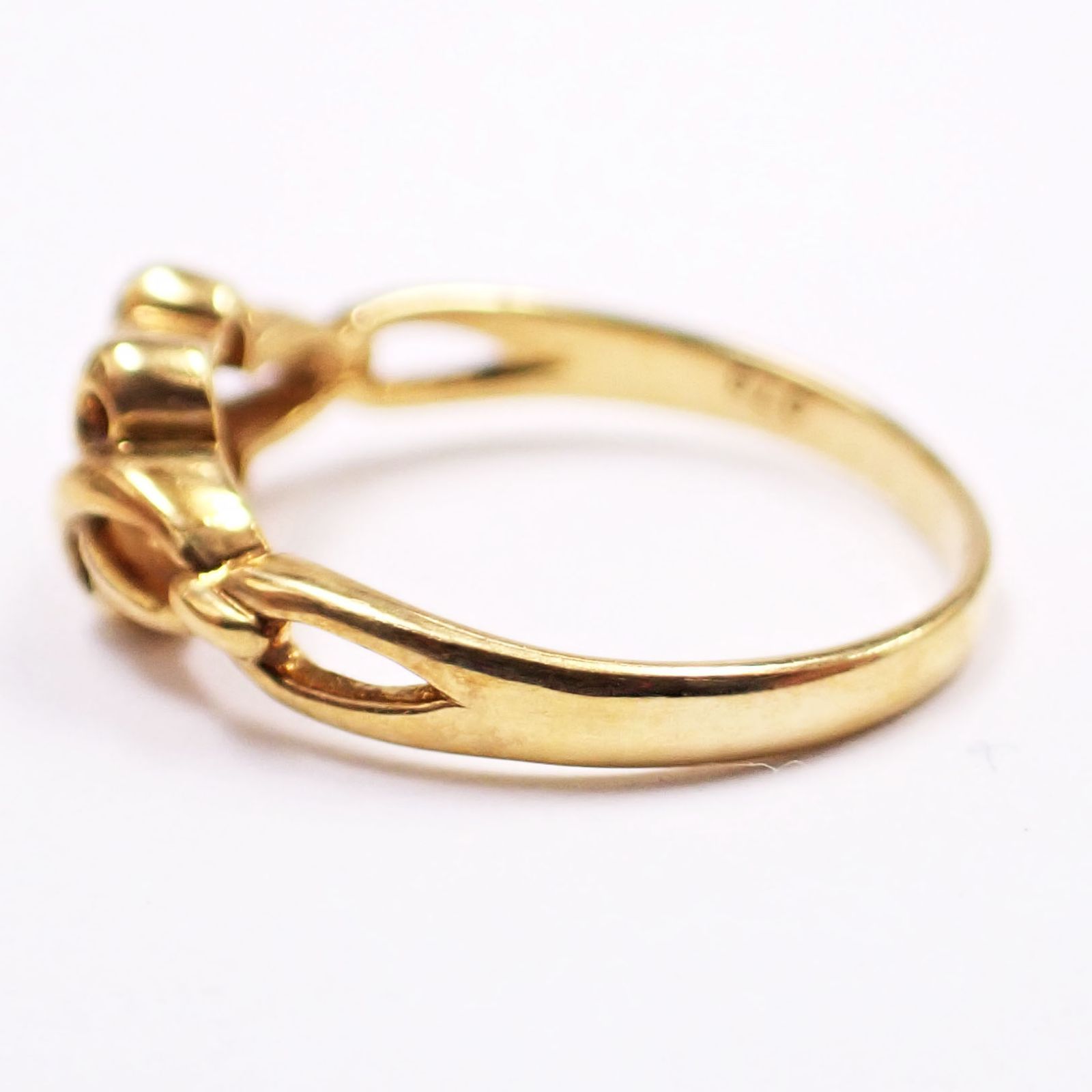 極美品　ディオール　リング　ヴィンテージ　ダイヤ 9石　K18　YG　750 極美品 ディオール リング ヴィンテージ ダイヤ 9石 K18 YG 750