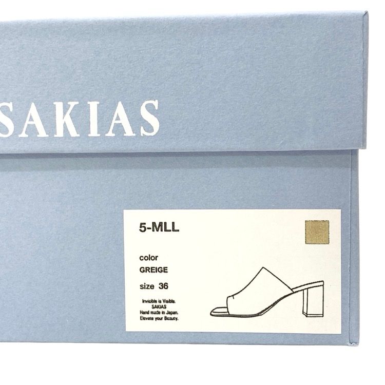 【新品未使用】SAKIAS サキアス　ミュール　サンダル　5MLL 38サイズ 未使用品 SAKIAS サキアス ミュール 5-MLL レザーサンダル