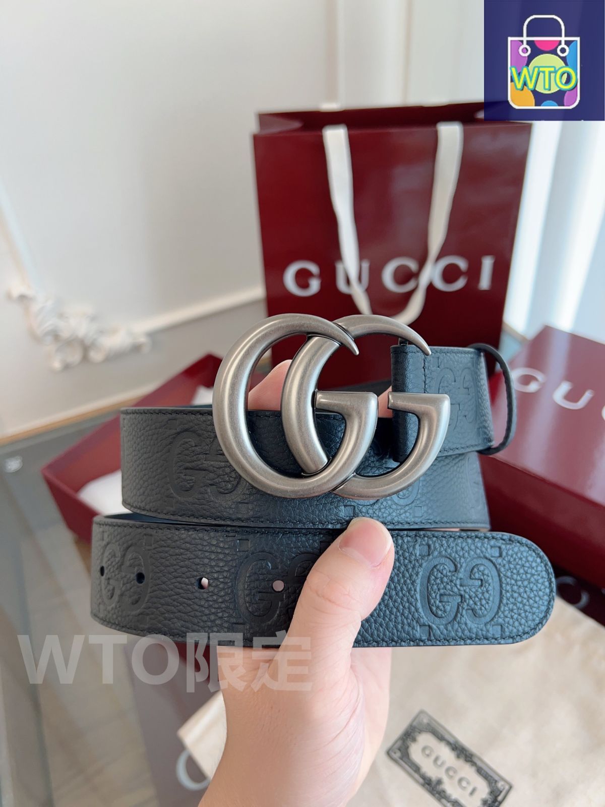 即購入値下げコメントお願いします❁ GUCCI グッチ ベルト 大幅値下げ GUCCI グッチ GG ベルト メンズ 本革 - メルカリ