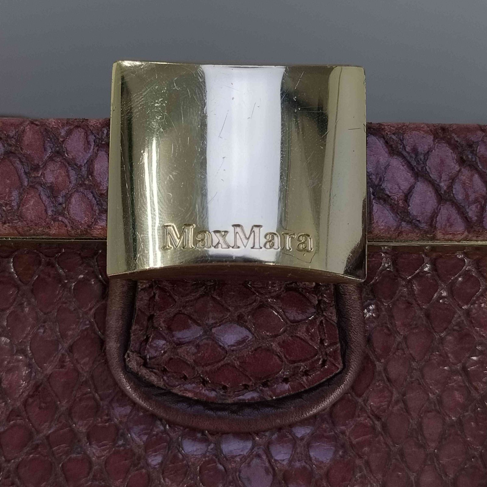 Max Maraショルダーバッグ 超美品 マックスマーラ MAX MARA 現行タグ エンボス カーフ
