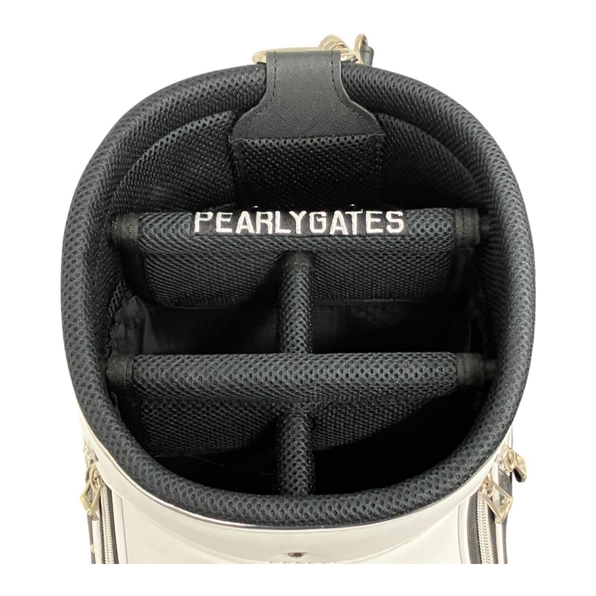 中古 パーリーゲイツ PEARLY GATES ショルダーバッグ 黒×金
