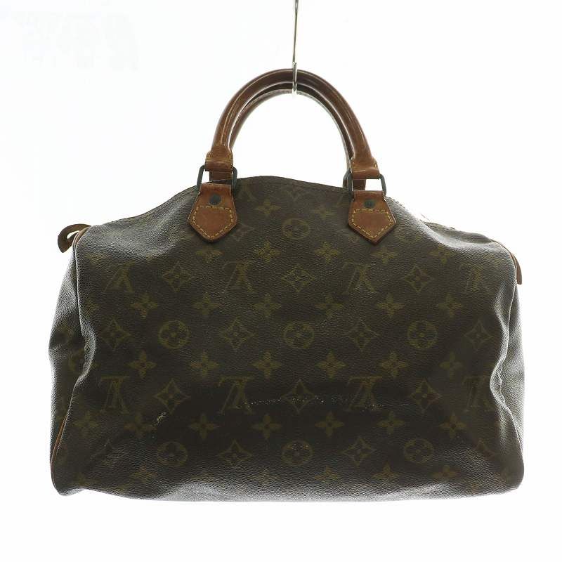 ルイヴィトン LOUIS VUITTON スピーディー30 ボストンバッグ ハンド ミニ PVC レザー モノグラム 総柄 茶色 ブラウン |XZ GY12