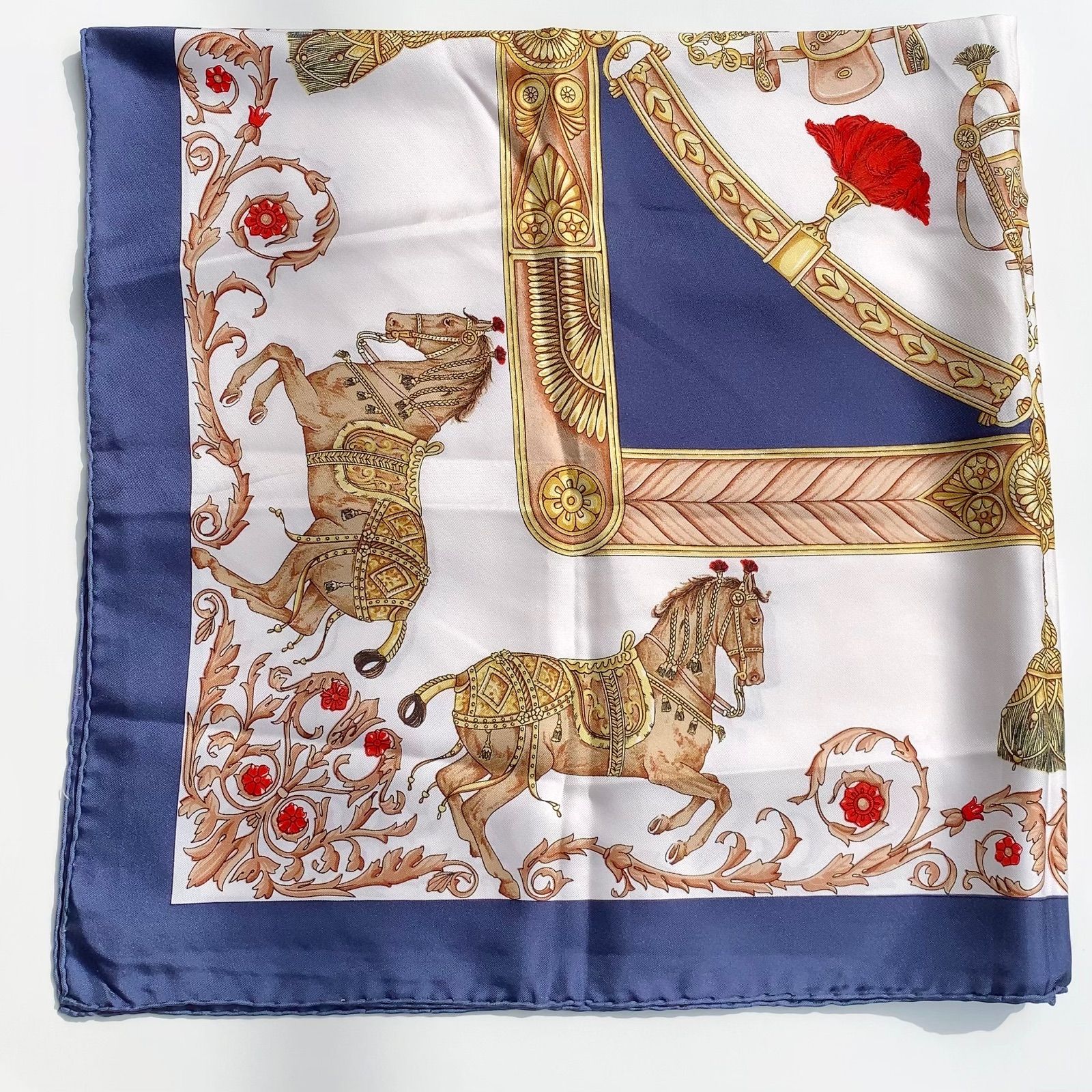 美品 CELINEセリーヌ シルクスカーフ大判 バンダナ フランス製 【SALE