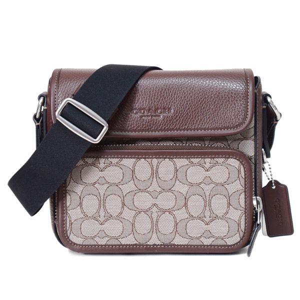 コーチ メンズ バッグ COACH ジャガード レザー シグネチャー サリバン  
