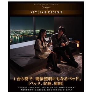 フロアベッド シングルFragorプレミアムボンネルコイル シングル 棚コンセント付 Prostor プロストル 薄型プレミアム 跳ね上げベッド ベッドフレーム ベッド モダンベッド PRIVEE(プリヴェ) ボンネルコイルマットレスセット 照明&隠し収納付き⁄モダンデザインフロアベッド |照明&隠し収納付き ステージベッド
