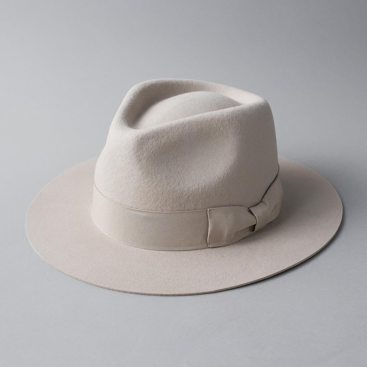 新品 [レックハッター] ミドル ブリム フラット フェルトハット 中折れ