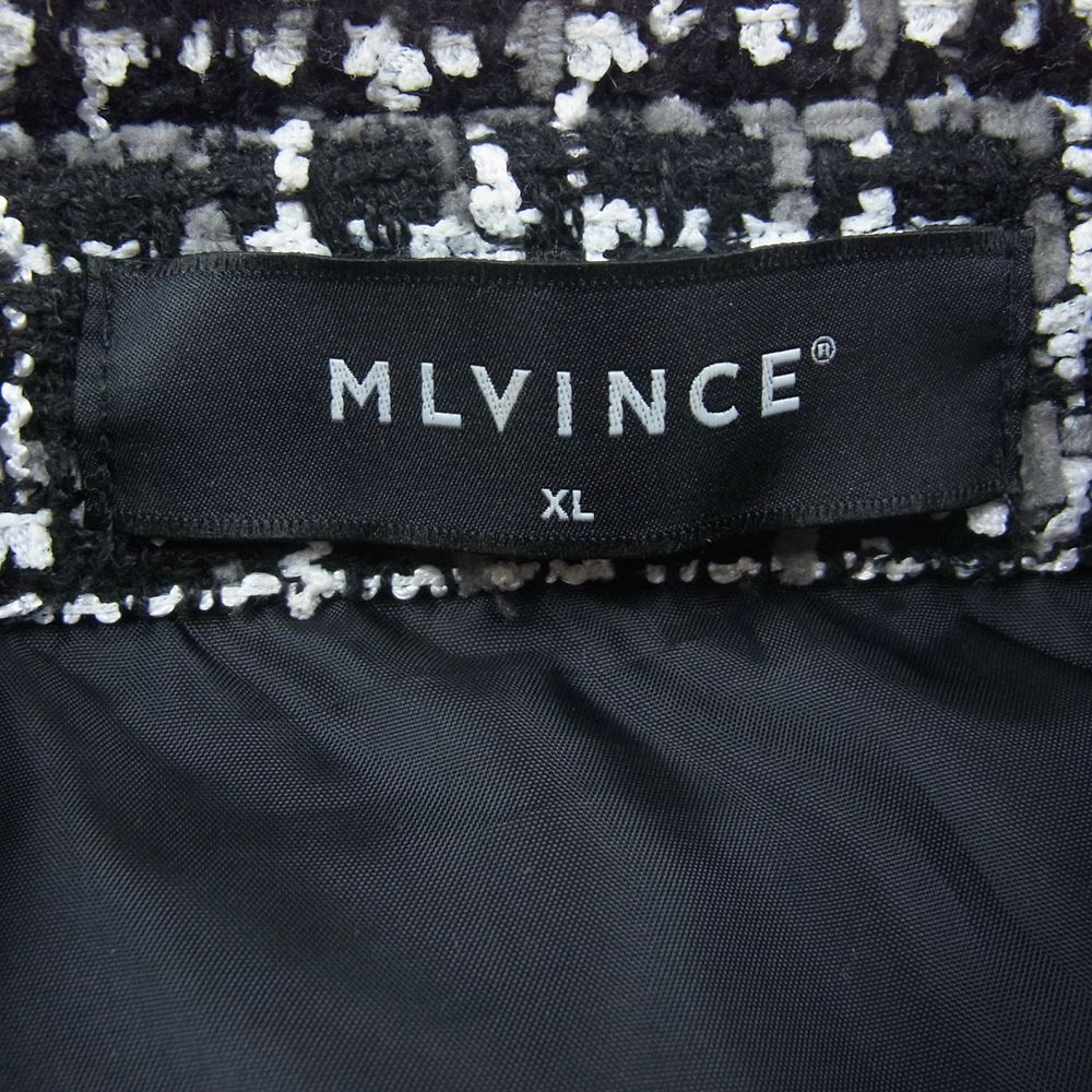 メルヴィンス MLVINCE CHECK BUTTON JACKET チェック ツイード