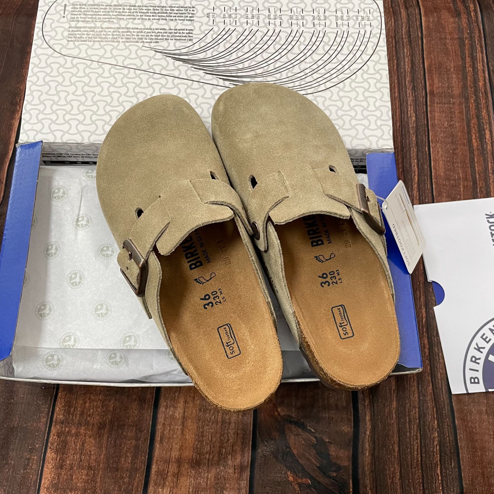 レディース 美品 BIRKENSTOCK ビルケン シュトック トープ【Boston】ボストン サンダル