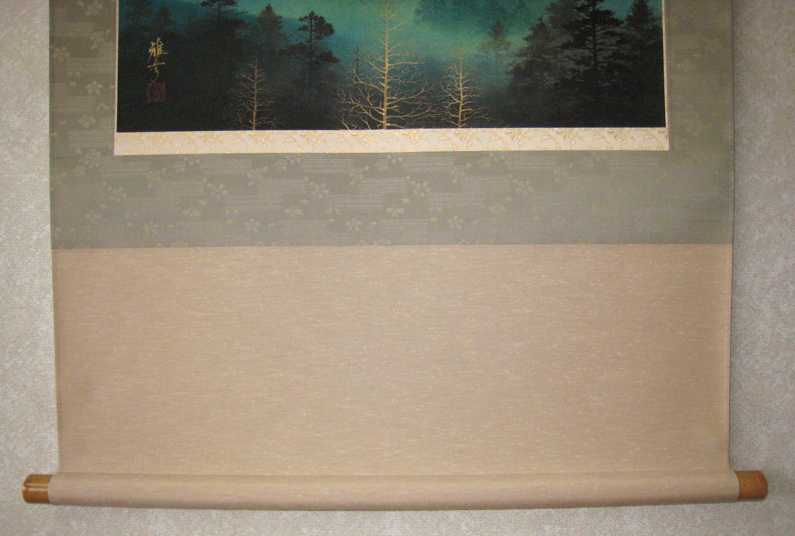 【特価軸】掛け軸 掛軸　富士◆稲垣雅彦 尺八横 (真筆・新品) 共箱・タトウ箱付 特価軸】掛け軸 掛軸 富士◇稲垣雅彦 尺八横 (真筆・新品) 共箱・タトウ