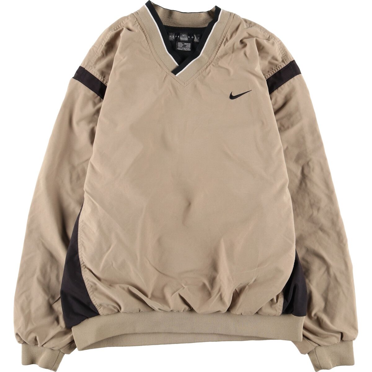 古着 00年代 ナイキ NIKE GOLF ゴルフ Vネック ウォームアッププルオーバー メンズXL相当/eaa496372