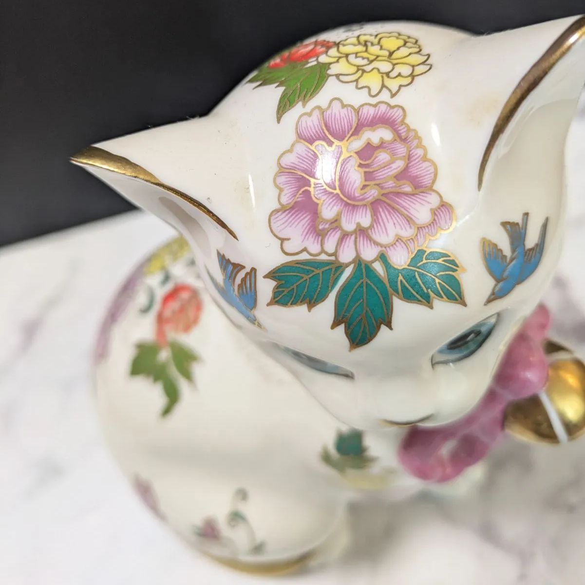フランクリンミント フィギュリン 猫 陶器 置物 美品 日本製