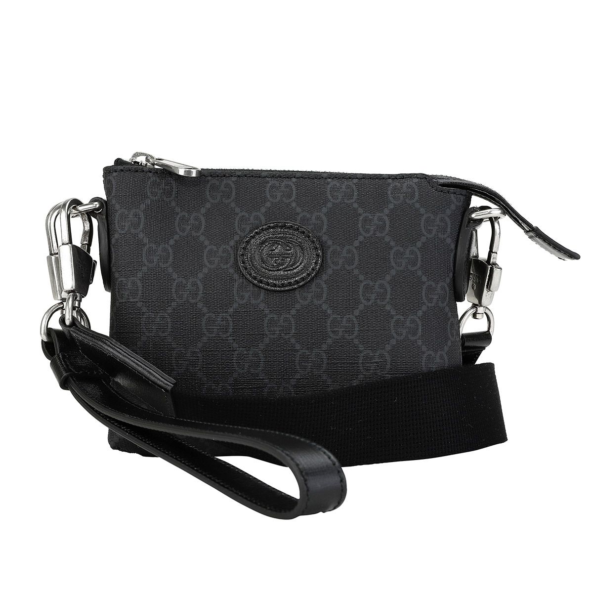 新品 グッチ GUCCI ショルダーバッグ インターロッキングG ブラック 