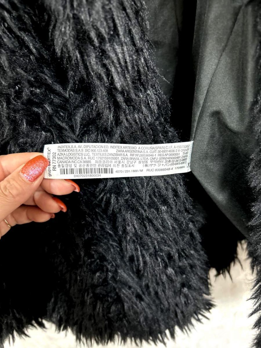 ZARA ザラ ファー コート sizeM/黒 ◇□ レディース - メルカリ