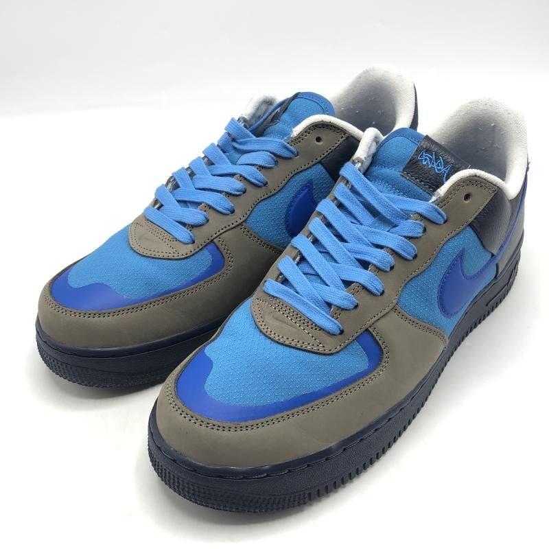 【中古】Stash × NIKE Air Force 1 Low SP Soft Grey and Harbor Blue 2024 スニーカー 28cm HF5516-001 ブルー ネイビー グレー ナイキ[10]
