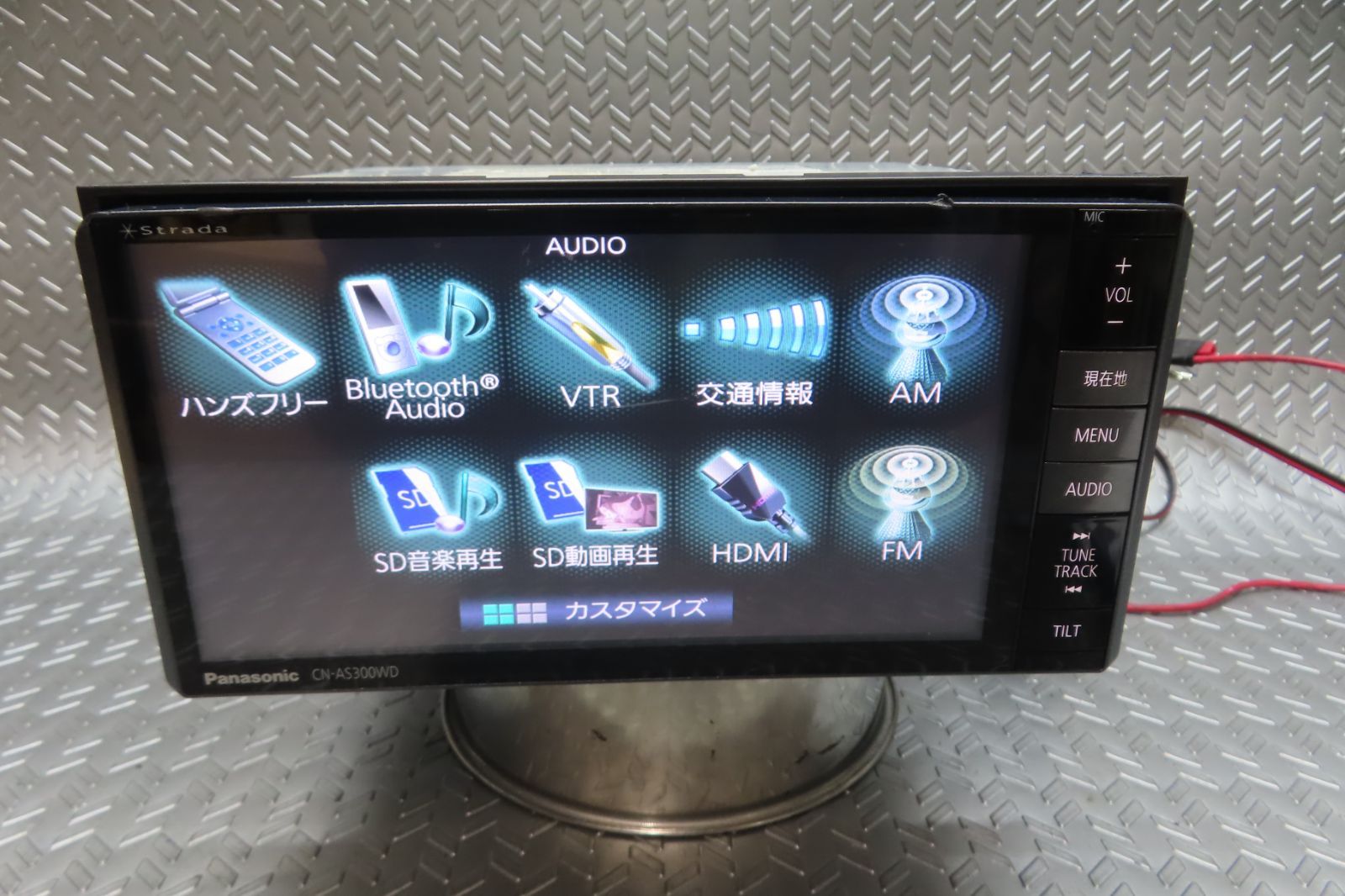 完動品保証付 W6701 パナソニック メモリーナビ CN-AS300WD Bluetooth内蔵 ロック解除済