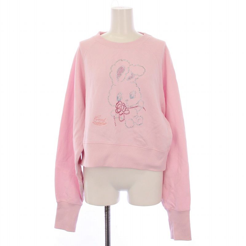 ファーファー furfur foxy illustrations ラインストーンスウェット 