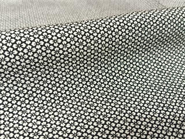 平和屋着物○江戸小紋 小花文 黒地 正絹 逸品 AAAY1571np 平和屋着物○