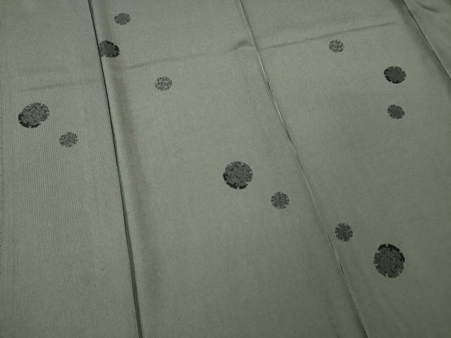 平和屋本店□極上 江戸小紋 万筋 名物裂 雪輪重ね 蝉色×灰青色 逸品