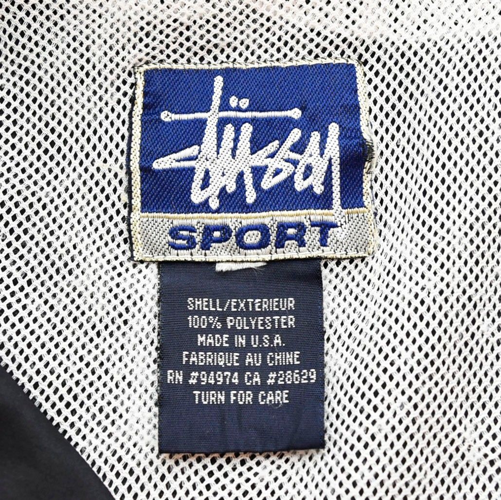 ステューシー STUSSY 90's OLD STUSSY stussy sport usa製 ナイロンジャケット ジャケット ブラック 103MT-764