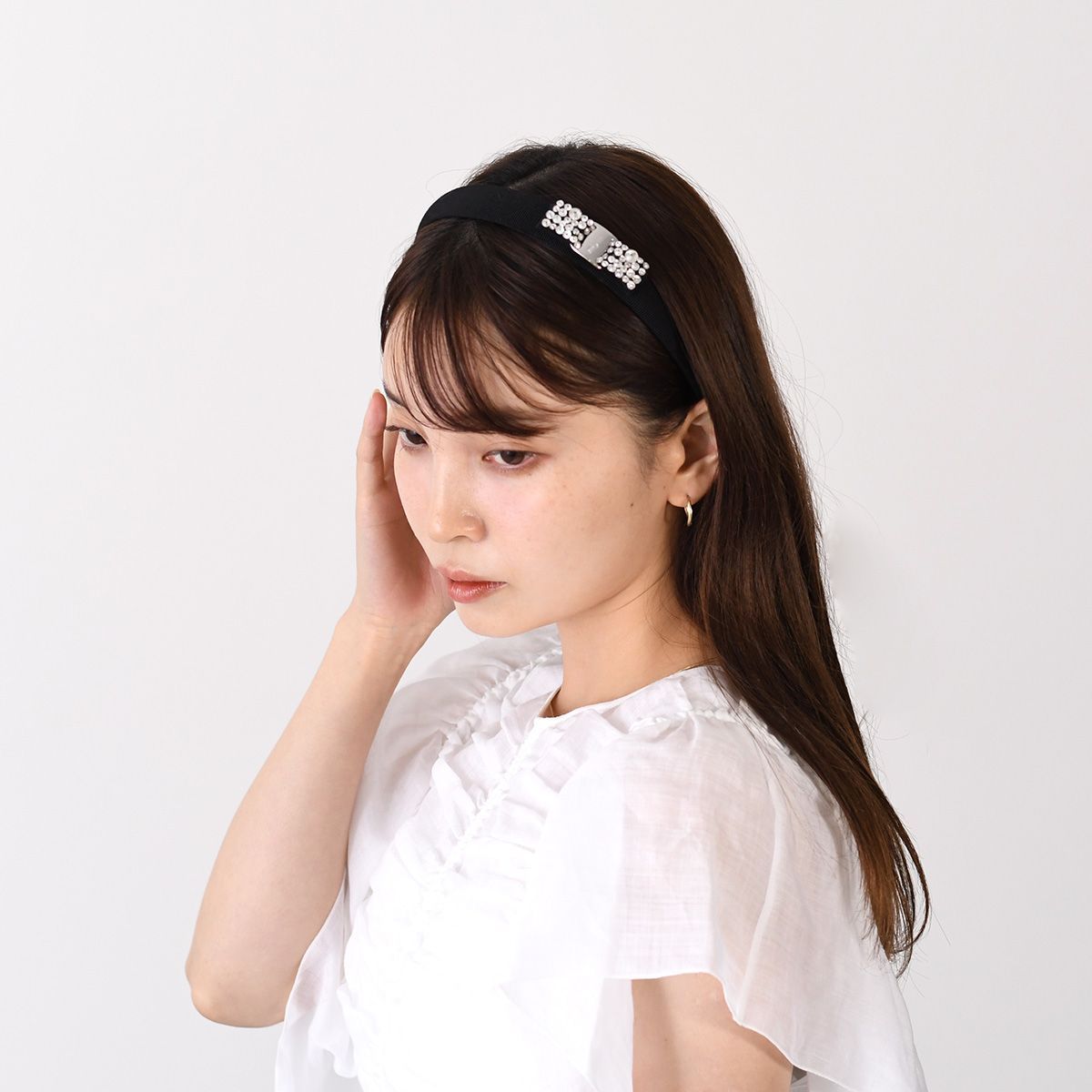 FERRAGAMO フェラガモ ヘアアクセサリー VARA ヴァラ クリスタル