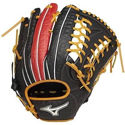 ミズノ(MIZUNO) ソフトボール グローブ 外野手用 ダイビングキャッチ 1AJGS26707 0962 ブラック×レッド 