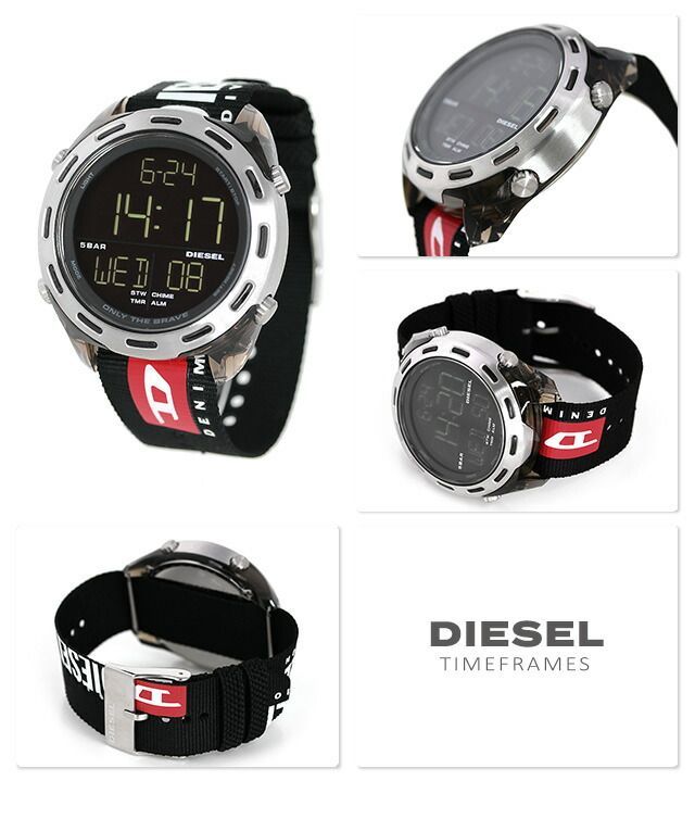 DIESEL 腕時計 DZ1914 デジタル ブラック クラッシャー46mm - ラ