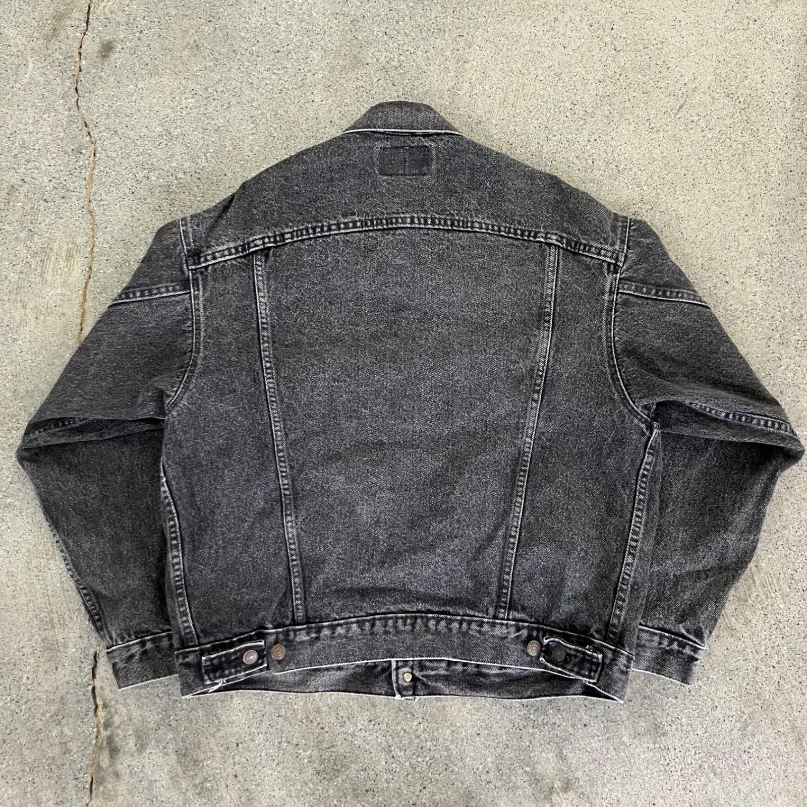 Levi's】70507-4858 Black Denim Jacket Made in USA L Levi's】70507-4858 Black Denim Jacket Made in USA L