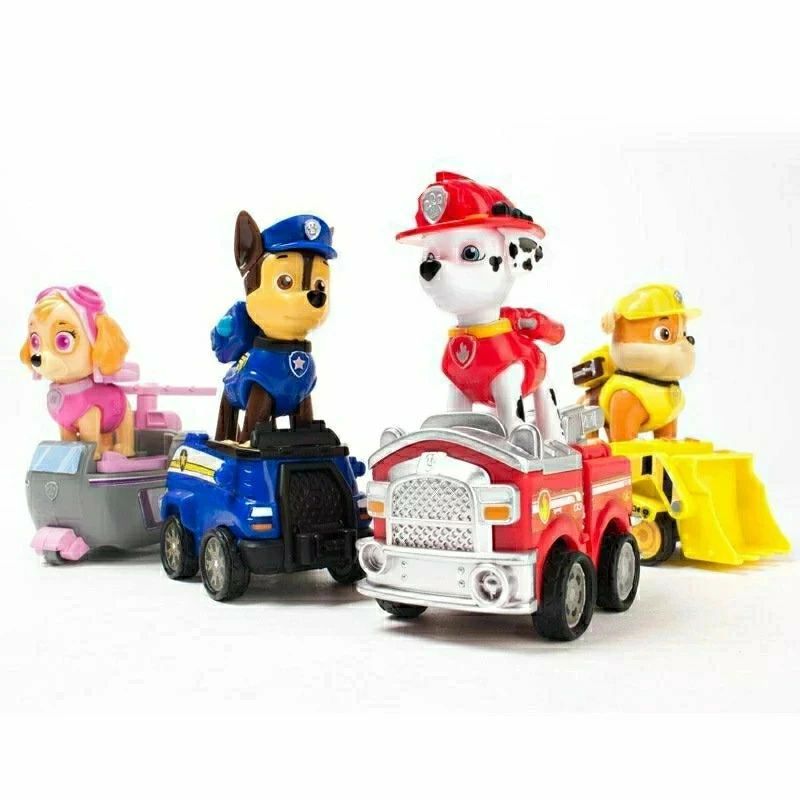 パウパトロール ブロック パウパト おもちゃ 4点セット ミニカー