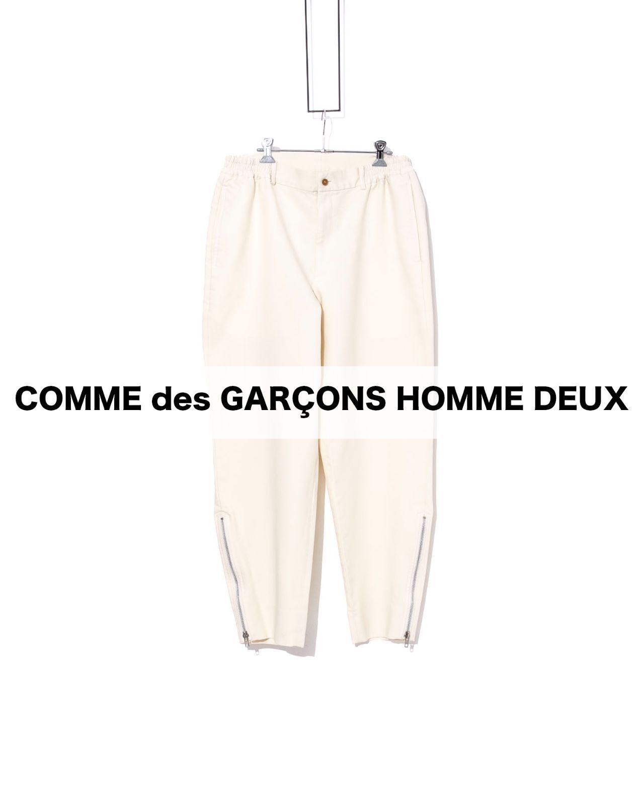 COMME des GARCONS HOMME DEUX コムデギャルソンオムドゥ Wide tapered pants with zip design裾ジップワイドトラウザーパンツ DM-P050